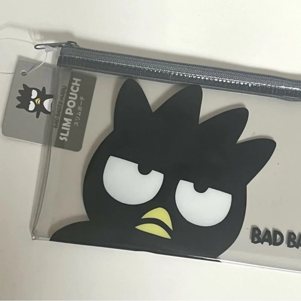 🆕 🎉 set of 2 clear zipper Sanrio pouches featuring Cinnamoroll & Bad Badtz-Maru